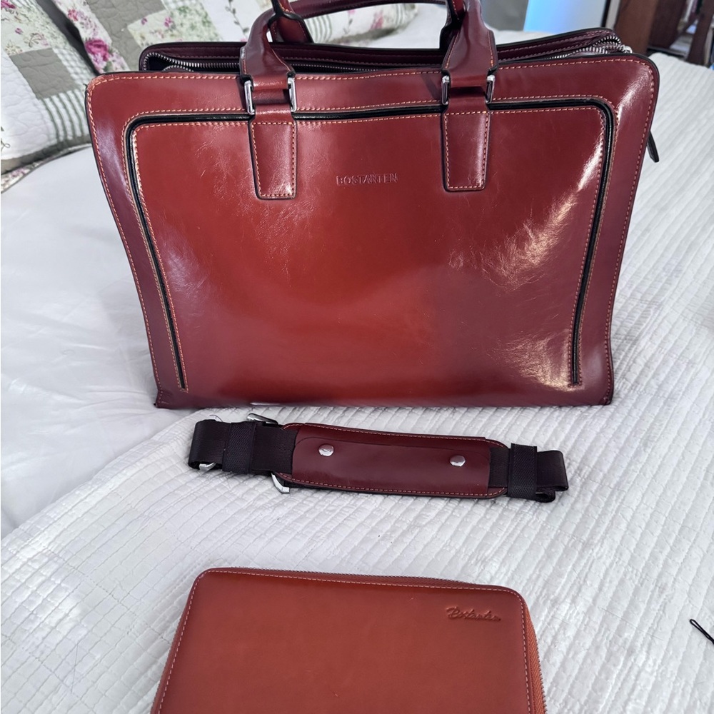 Womens vintage Bostanten Leather Bag/Briefcase